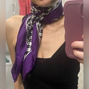 Houndstooth silk scarf -free with bundle